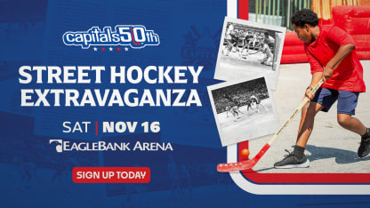 Capitals to Host 50th Anniversary Street Hockey Extravaganza Nov. 16