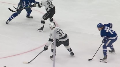 LAK@TOR: Foegele scores goal against Dennis Hildeby