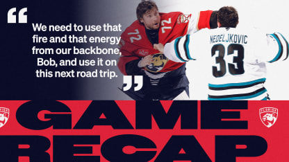 RECAP: Sharks 4, Panthers 1