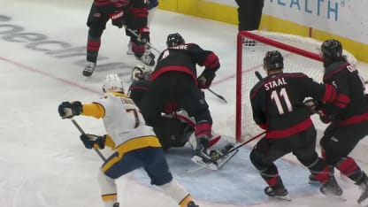 NSH@CAR: Bussi with a great save against Steven Stamkos