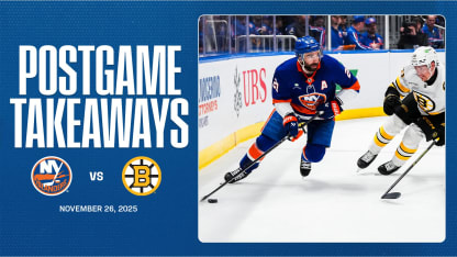 Takeaways: Islanders Fall 3-1 to Bruins