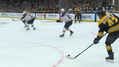 STL@BOS: Frederic scores goal against Jordan Binnington