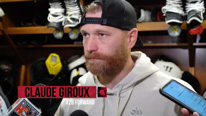 Claude Giroux dispo médias avant-match contre FLA