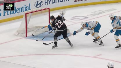 STL@NJD: Meier scores goal against Jordan Binnington