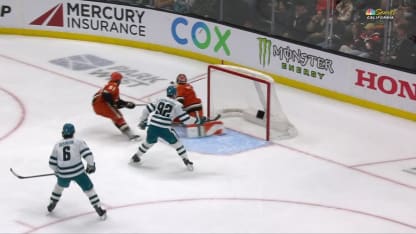 SJS@ANA: Chernyshov scores goal against Lukas Dostal