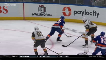 VGK@NYI: Gatcomb scores goal against Carter Hart