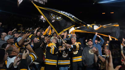 Bobby Orr waving Bruins flag