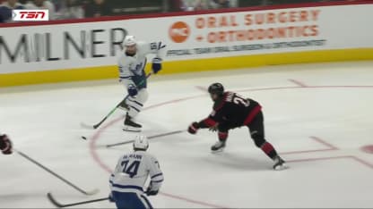TOR@CAR: McMann scores goal against Frederik Andersen