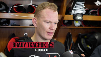 Brady Tkachuk dispo média avant le match contre VGK