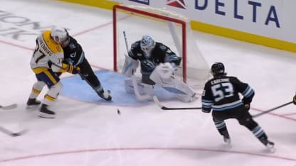 NSH@UTA: Evangelista scores goal against Vitek Vanecek