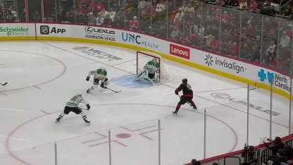 DAL@CAR: Aho scores goal against Jake Oettinger