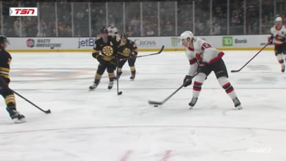 OTT@BOS: Amadio marque un but contre Joonas Korpisalo