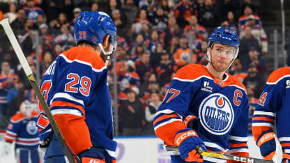 EDM Leon Draisaitl and Connor McDavid