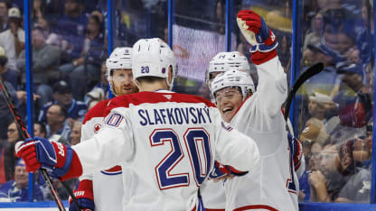 Caufield et Slafkovsky font la paire pour son 47e but