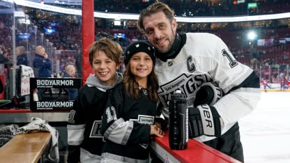 Anze Kopitar kids attend Kings forward last game in Montreal