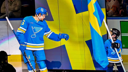Blues salute Olympians with pregame send-off