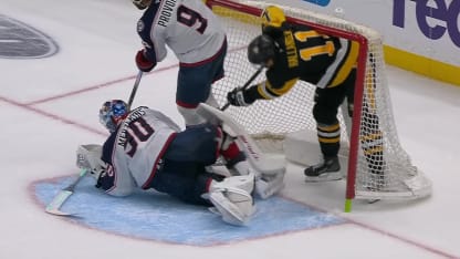 Provorov sweeps puck off the goal line in OT