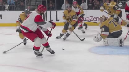 CAR@VGK: Staal scores goal against Carter Hart
