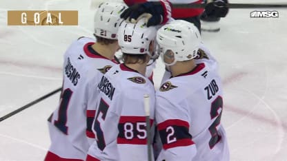 OTT@NYR: Sanderson scores goal against Jonathan Quick