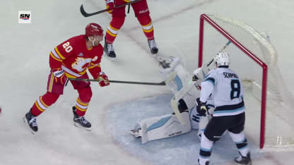 UTA@CGY: Vanecek with a great save against Blake Coleman