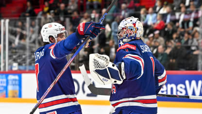 Swayman Helps Lead Team USA to 2025 Worlds Final
