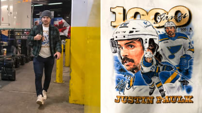Des t-shirts à l’effigie de Faulk pour son 1000e match dans la LNH