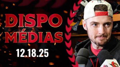 Drake Batherson dispo médias avant le match contre PIT