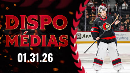 Linus Ullmark dispo médias après le match contre NJD