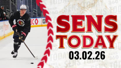 Sens Today: Stützle Back on The Practice Ice