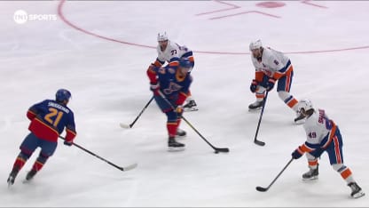 NYI@STL: Holloway scores goal against Ilya Sorokin