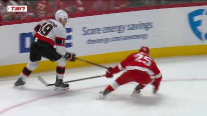 OTT@DET: Cozens scores PPG against John Gibson