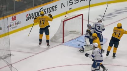 TBL@NSH: Josi scores goal against Jonas Johansson