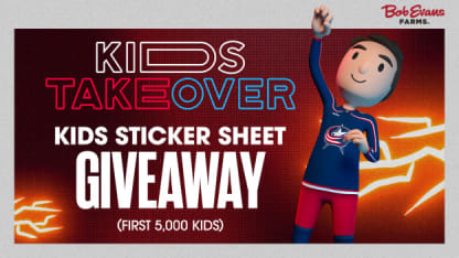 blue jackets kids takeover 2024 presented by bob evans