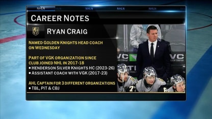 NHL Tonight: Vegas hires Ryan Craig to be head coach