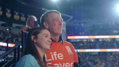 Cancer Survivor Meets Life-Saving Donor on Hockey Fights Cancer Night