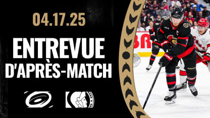Brady Tkachuk dispo médias d'après-match contre CAR