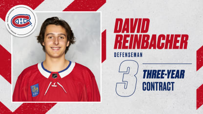 Three year, entry level contract for David Reinbacher