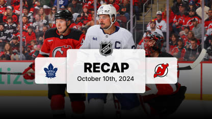 Toronto Maple Leafs New Jersey Devils game recap October 10