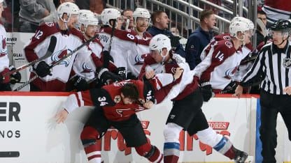 Erik Johnson Fight Colorado Avalanche Arizona Coyotes 122317