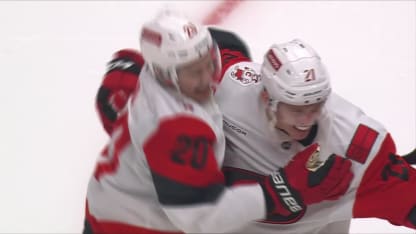 CAR@ANA: Nikishin scores goal against Lukas Dostal