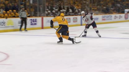 CBJ@NSH: Voronkov scores goal against Juuse Saros