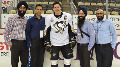 Randip Janda and Hockey Night Crew with Crosby