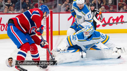 Binnington saves badge Lepage