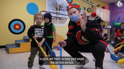 Senators Holiday CHEO Visit