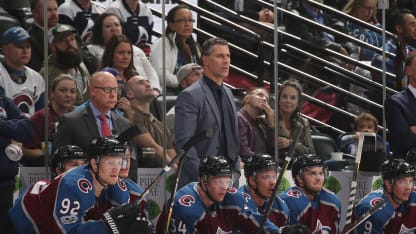 Jared Bednar Ray Bennett bench Anaheim Ducks 2017 October 13