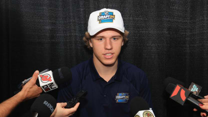 Tynan Lawrence at NHL Draft Media Day