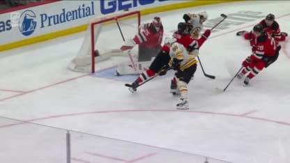 Pastrnak weaves in beautiful backhand shot