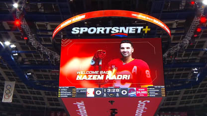Calgary Flames honor Nazem Kadri with tribute video in return
