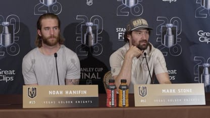 Hanifin and Stone meet with the media