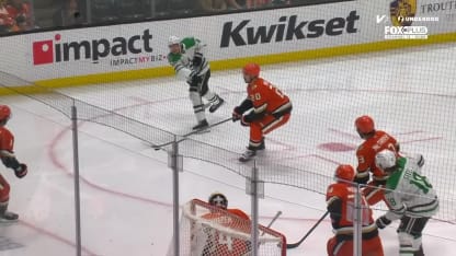 DAL@ANA: Lyubushkin scores goal against Petr Mrazek